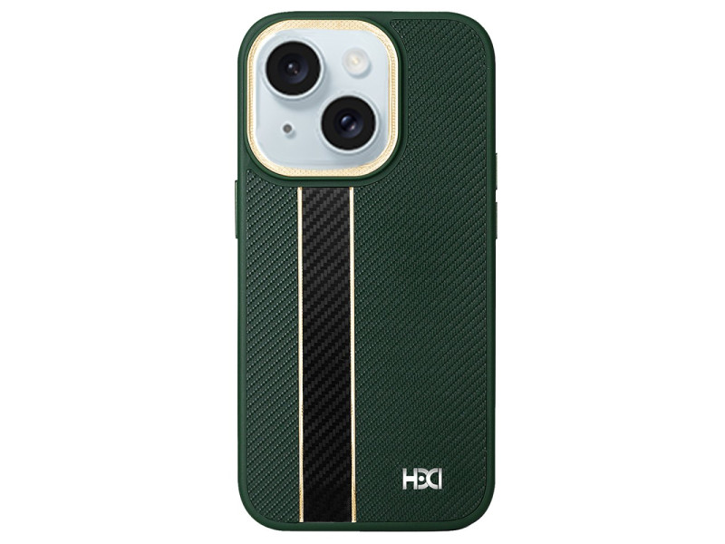HDD iPhone 15 Kılıf HBC-163 Times Kapak - Koyu Yeşil