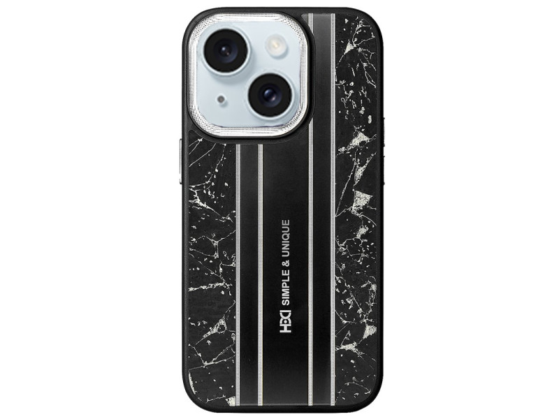HDD iPhone 15 Kılıf HBC-188 Astra Kapak - Siyah