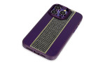 HDD iPhone 15 Pro Max Kılıf HBC-160 Almera Taşlı Kapak - Derin Mor