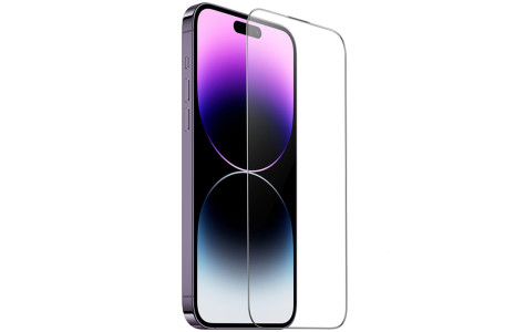 Hoco iPhone 14 Pro Max 9D Dustproof Cam Ekran Koruyucu - Siyah