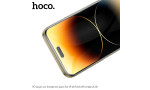 Hoco iPhone 14 Pro Max 9D Dustproof Cam Ekran Koruyucu - Siyah