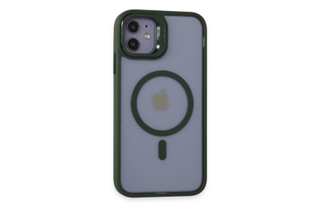 Joko iPhone 11 Kılıf Roblox Lens Magsafe Standlı Kapak - Koyu Yeşil