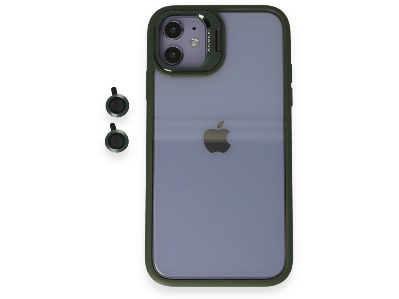 Joko iPhone 11 Kılıf Roblox Lens Standlı Kapak - Koyu Yeşil