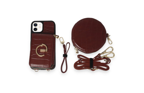 Joko iPhone 12 Kılıf Ermes Kapak - Bordo