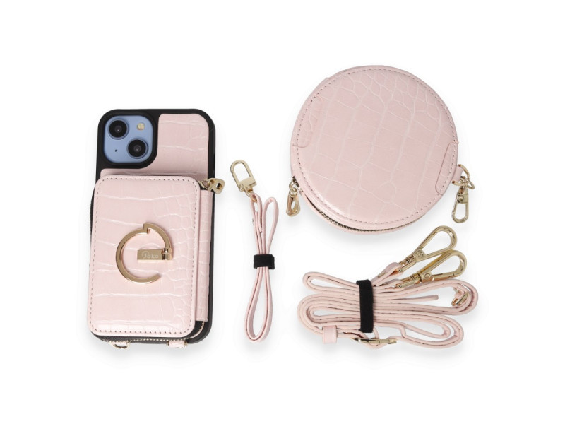 Joko iPhone 14 Kılıf Ermes Kapak - Pembe