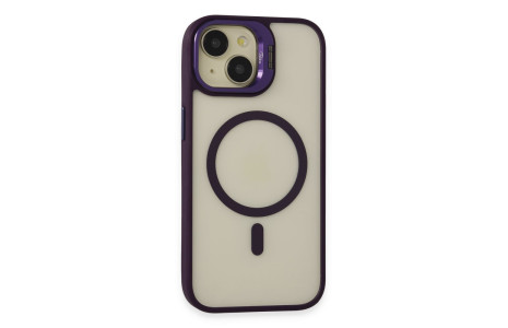 Joko iPhone 14 Kılıf Roblox Lens Magsafe Standlı Kapak - Derin Mor