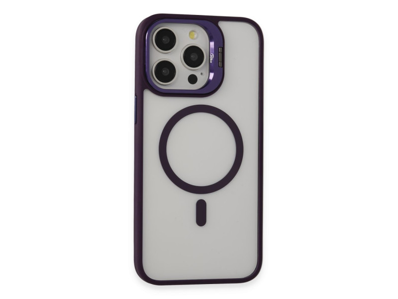 Joko iPhone 14 Pro Kılıf Roblox Lens Magsafe Standlı Kapak - Derin Mor