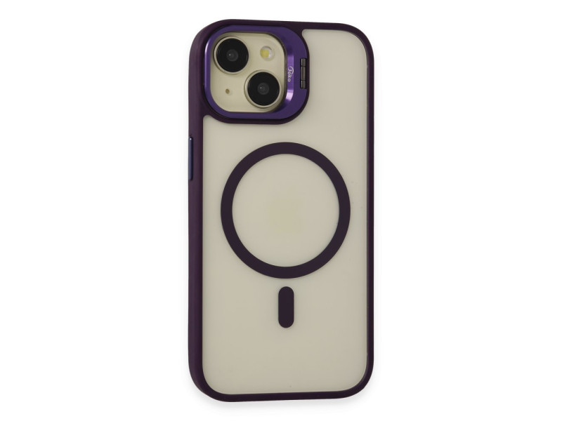 Joko iPhone 15 Kılıf Roblox Lens Magsafe Standlı Kapak - Derin Mor