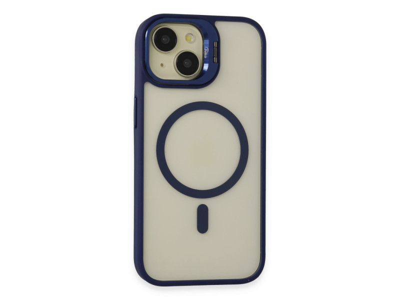 Joko iPhone 15 Kılıf Roblox Lens Magsafe Standlı Kapak - Lacivert