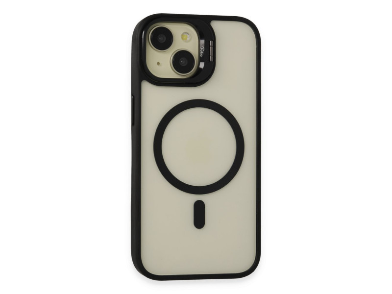 Joko iPhone 15 Kılıf Roblox Lens Magsafe Standlı Kapak - Siyah