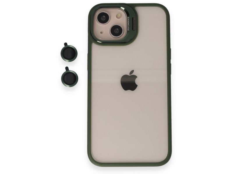 Joko iPhone 15 Kılıf Roblox Lens Standlı Kapak - Koyu Yeşil