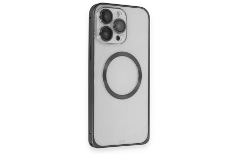 Joko iPhone 15 Pro Kılıf Metal Bumper Magneticsafe Kapak - Siyah