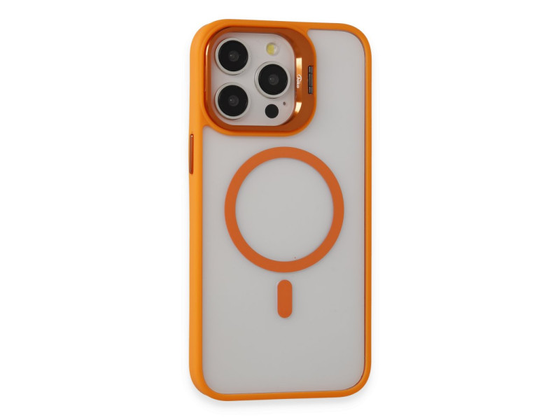 Joko iPhone 15 Pro Kılıf Roblox Lens Magsafe Standlı Kapak - Turuncu