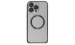 Joko iPhone 15 Pro Max Kılıf Metal Bumper Magneticsafe Kapak - Siyah