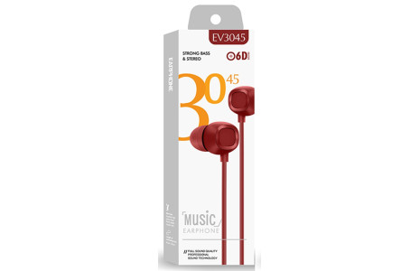 Karler Bass EV-3045 Kablolu Kulaklık - Kırmızı