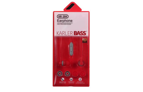 Karler Bass KR-204 Kablolu Kulaklık - Kırmızı