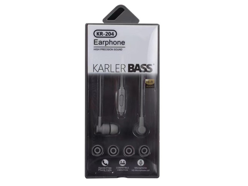 Karler Bass KR-204 Kablolu Kulaklık - Siyah