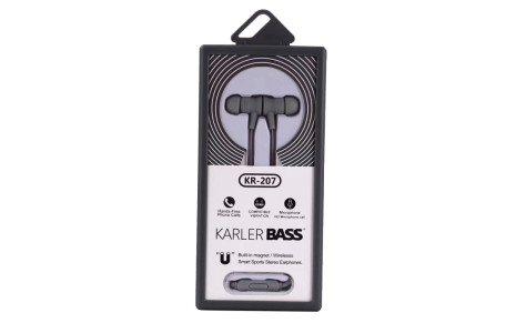 Karler Bass KR-207 Mıknatıslı Kablolu Kulaklık - Gri
