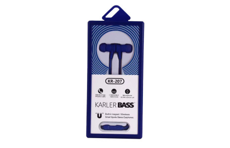 Karler Bass KR-207 Mıknatıslı Kablolu Kulaklık - Lacivert