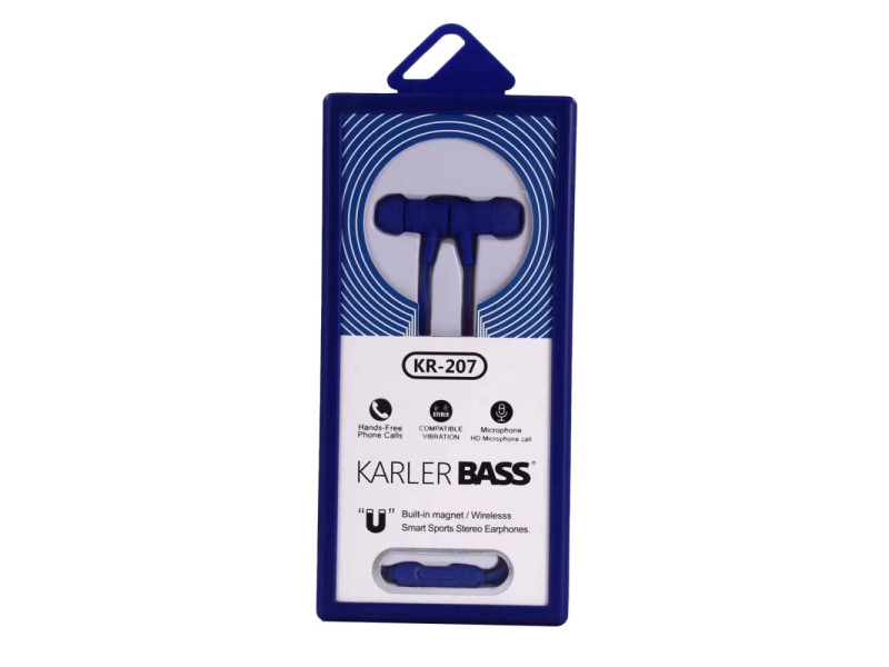 Karler Bass KR-207 Mıknatıslı Kablolu Kulaklık - Lacivert