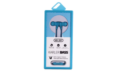 Karler Bass KR-207 Mıknatıslı Kablolu Kulaklık - Mavi