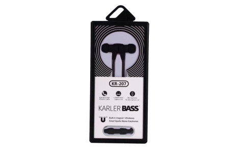 Karler Bass KR-207 Mıknatıslı Kablolu Kulaklık - Siyah