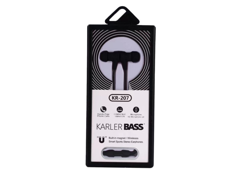 Karler Bass KR-207 Mıknatıslı Kablolu Kulaklık - Siyah