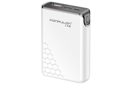 Konfulon A6Q 22.5W Usb 3.0 ve 20W Type-C Çıkışlı 10.000 mAh PD Powerbank - Beyaz