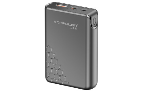 Konfulon A6Q 22.5W Usb 3.0 ve 20W Type-C Çıkışlı 10.000 mAh PD Powerbank - Siyah