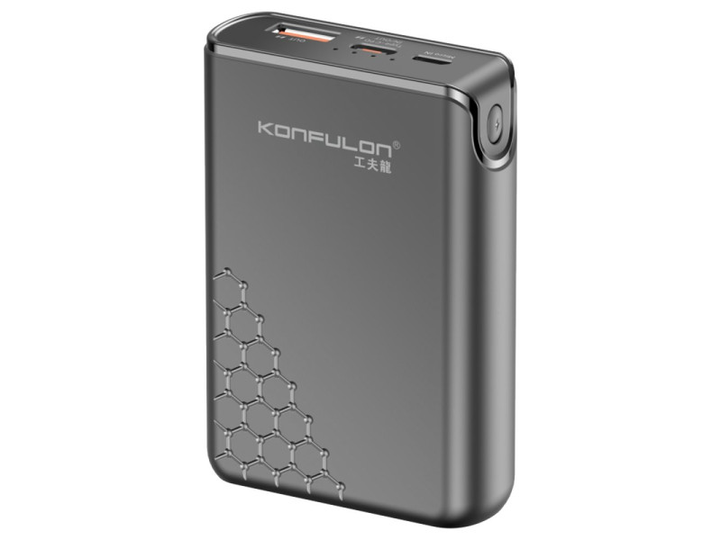 Konfulon A6Q 22.5W Usb 3.0 ve 20W Type-C Çıkışlı 10.000 mAh PD Powerbank - Siyah