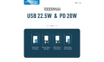 Konfulon A6Q 22.5W Usb 3.0 ve 20W Type-C Çıkışlı 10.000 mAh PD Powerbank - Siyah