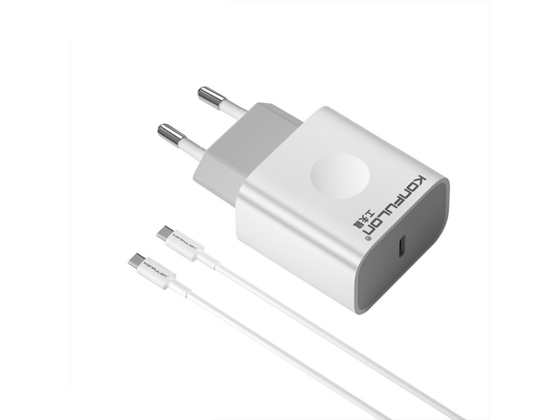 Konfulon C69D 20W + 1M 18W DC15 Type-C to Type-C Kablolu PD Şarj Cihazı