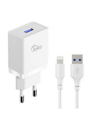 Joko JK77 15W + PX17 1M 2.4A Usb to Lightning Kablolu PD Şarj Cihazı