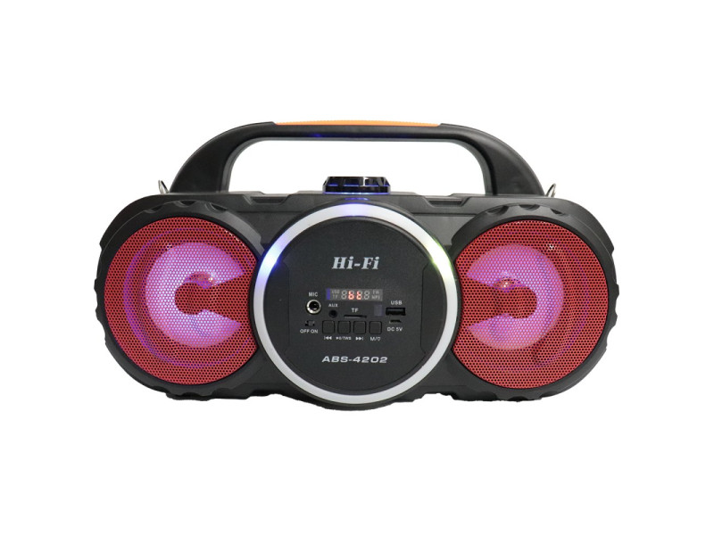 Newface ABS-4202 Kumandalı RGB FM Kablosuz Hoparlör - Kırmızı