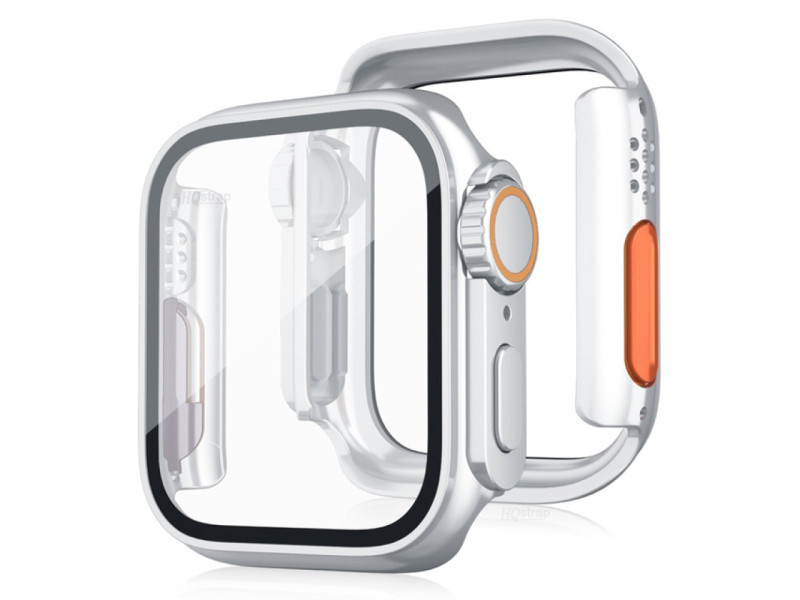 Newface Apple Watch 41mm Watch 49mm Kasa Dönüştürücü ve Ekran Koruyucu - Titanyum Gold