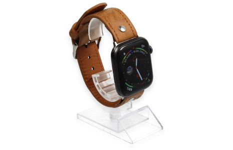 Newface Apple Watch 45mm NL18 Deri Kordon - Taba