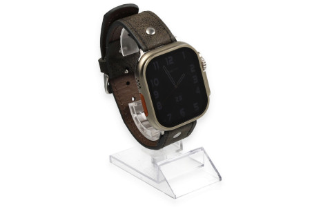 Newface Apple Watch Ultra 49mm NL18 Deri Kordon - Kahverengi