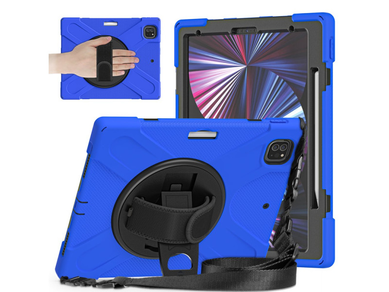Newface iPad Pro 12.9 (2021) Kılıf Amazing Tablet Kapak - Mavi