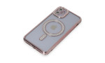 Newface iPhone 11 Kılıf Joke Simli Magneticsafe Kılıf - Pembe