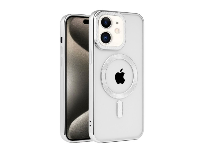 Newface iPhone 11 Kılıf Kronos Magsafe Kapak - Gümüş