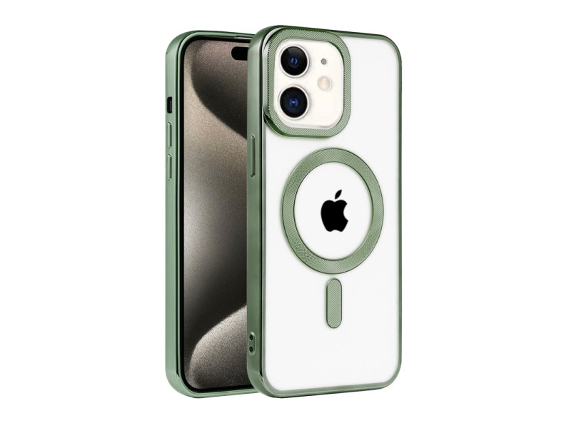 Newface iPhone 11 Kılıf Kronos Magsafe Kapak - Koyu Yeşil