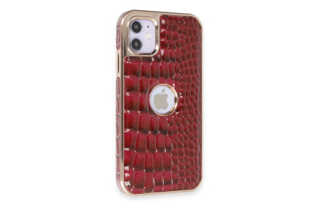 Newface iPhone 11 Kılıf Snake Kapak - Bordo