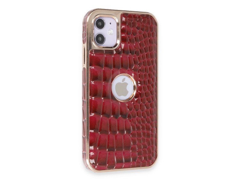 Newface iPhone 11 Kılıf Snake Kapak - Bordo