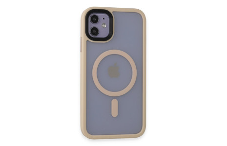 Newface iPhone 11 Kılıf Trex Magneticsafe Kapak - Pudra