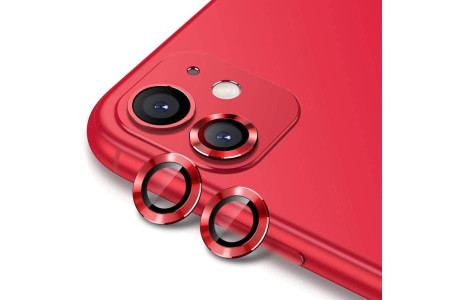 Newface iPhone 11 Valdez Metal Kamera Lens - Kırmızı