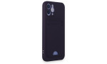 Newface iPhone 12 Kılıf Kelvin Kartvizitli Silikon - Derin Mor