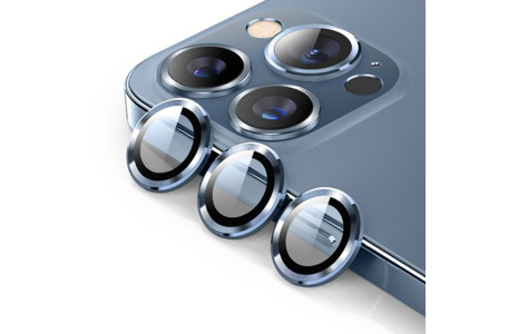 Newface iPhone 12 Pro Valdez Metal Kamera Lens - Mavi
