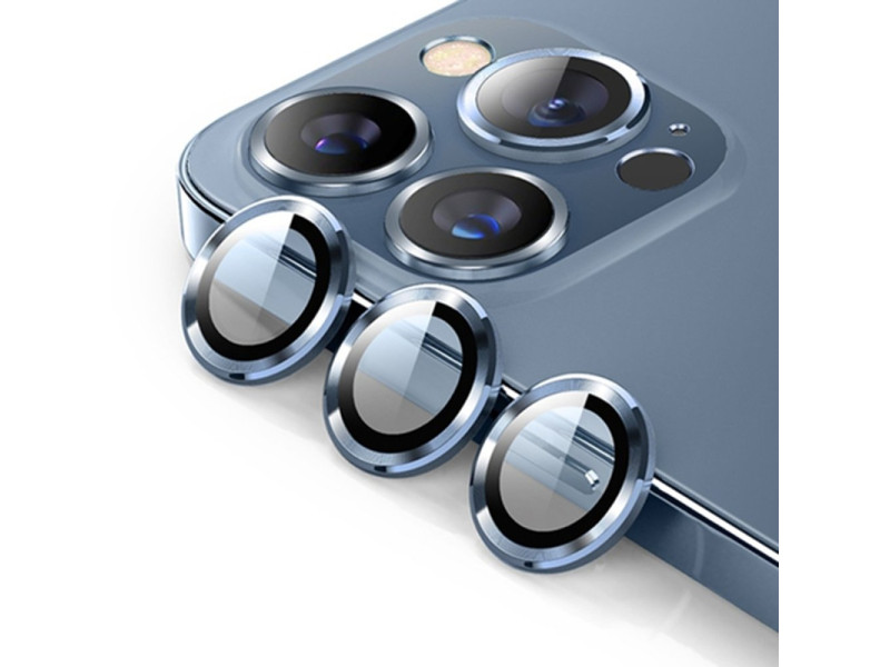 Newface iPhone 12 Pro Valdez Metal Kamera Lens - Mavi