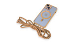 Newface iPhone 13 Kılıf Divo Lazer Askılı Magsafe Kapak - Gold