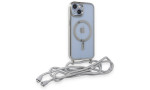 Newface iPhone 13 Kılıf Divo Lazer Askılı Magsafe Kapak - Gümüş